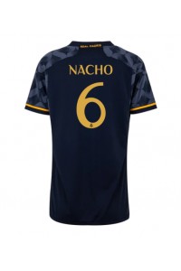 Real Madrid Nacho #6 Jalkapallovaatteet Naisten Vieraspaita 2023-24 Lyhythihainen